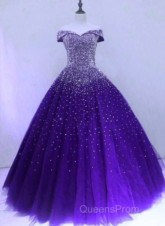 Emerald Green Sequin Evening Prom Dress Beaded Quinceanera Dress, Sweet 16 Dress