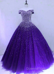 Emerald Green Sequin Evening Prom Dress Beaded Quinceanera Dress, Sweet 16 Dress