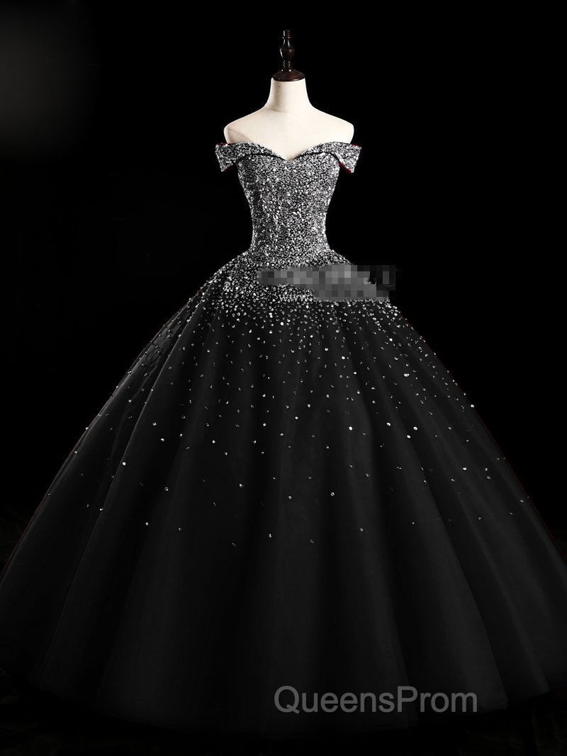 Emerald Green Sequin Evening Prom Dress Beaded Quinceanera Dress, Sweet 16 Dress