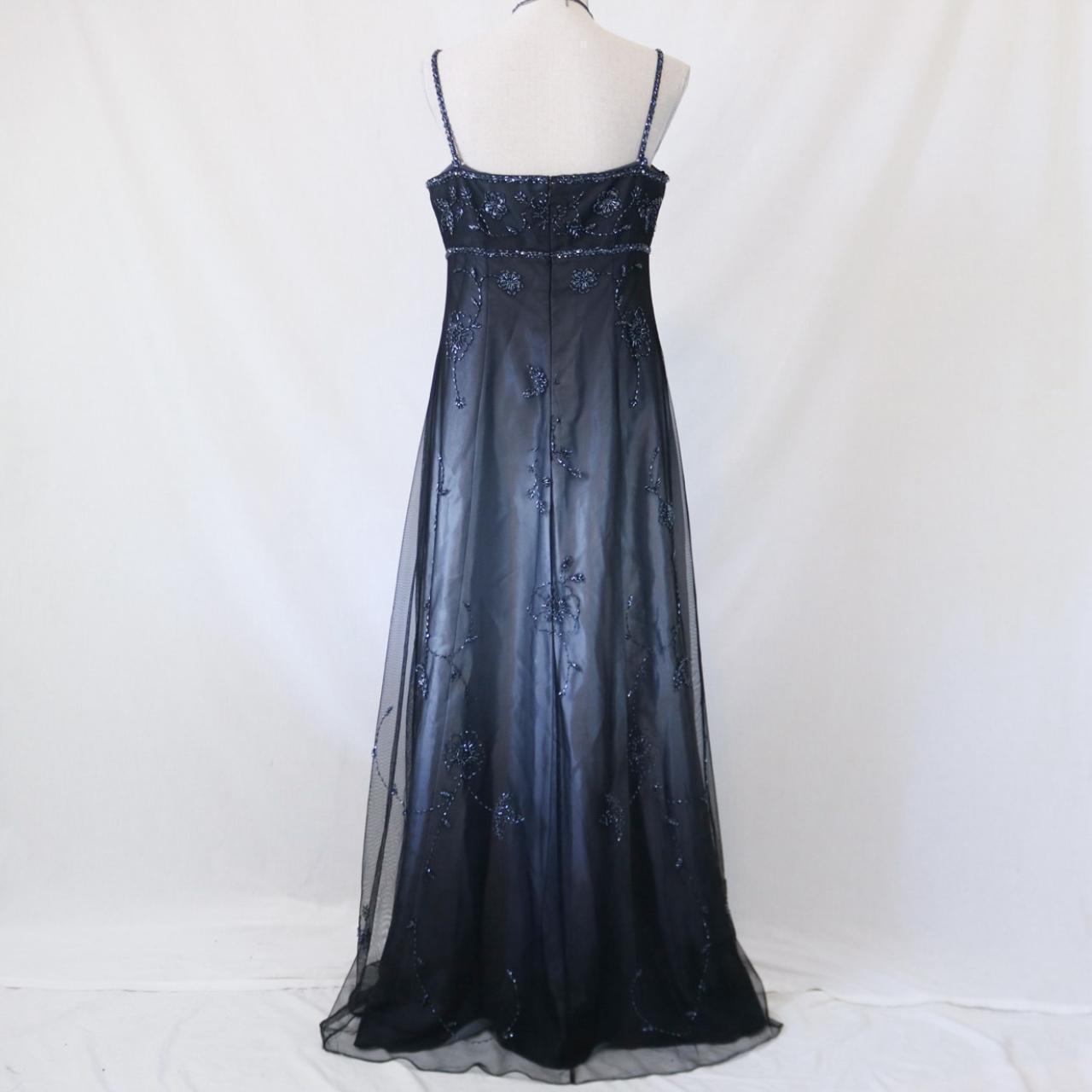 ¥â‚?Empire Dress Vintage Silver And Black Glitter Ombre Beaded High-Waisted Long Tulle Classy Prom Dress Classy Evening Dress Party Dress