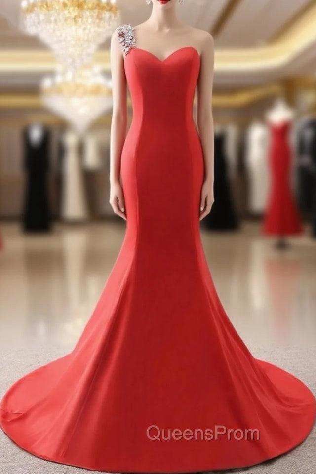 Evening Dress Red Elegant Floor-length Party Evening Prom Dress With Bow Main image