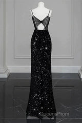 Evening Gown Sexy Dress Formal Floor Length Sleeveless Strap Sequined With Bow(S) Crystals