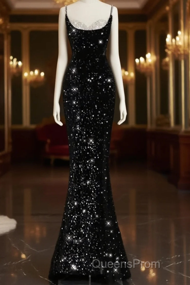 Evening Gown Sexy Dress Formal Floor Length Sleeveless Strap Sequined With Bow(S) Crystals Main image