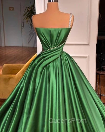 Fabulous Long A-line One Shoulder Satin Sleeveless Evening Prom Dress Secondary image