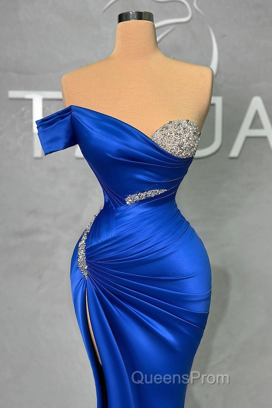 Fabulous Long Sweetheart Split Mermaid Evening Evening Prom Dress With Beading Secondary image