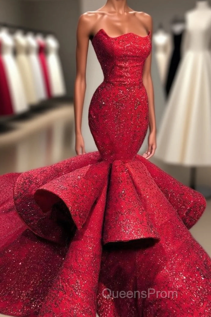 Fabulous Mermaid Strapless Sleeveless Long Evening Prom Dress Main image