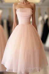 Fairy Ball Gown Pink Knee Length Evening Prom Dress Evening Dress
