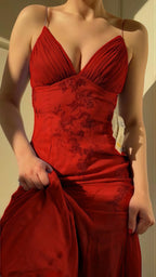 Fairy Blue/Purple Spaghetti Straps Appliques Chiffon Classy Prom Dress