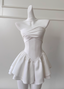 Fairytale White Strapless Short Classy Prom Dress For Party&Birthday Elegant Classy Evening Dress