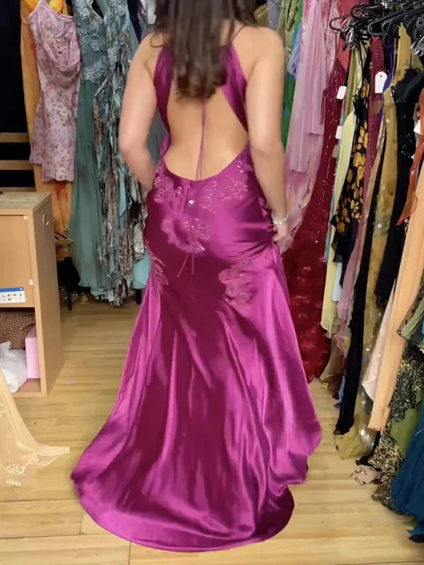 Fancy Mermaid Spaghetti Straps Green Backless Long Classy Prom Dress Classy Evening Dress Classy Dress
