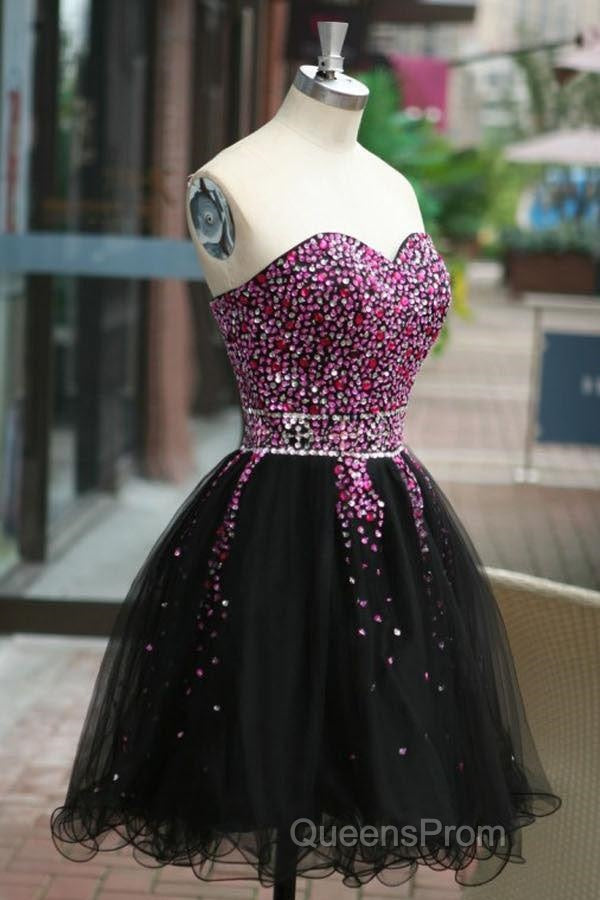 Fancy Sweetheart Lace-Up Short Homecoming Dress With Beading Secondary image