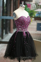 Fancy Sweetheart Lace-Up Short Homecoming Dress With Beading