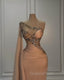 Fashion Evening Dress For Women One Shoulder Sleeveless Gown Appliques Evening Prom Party Dress