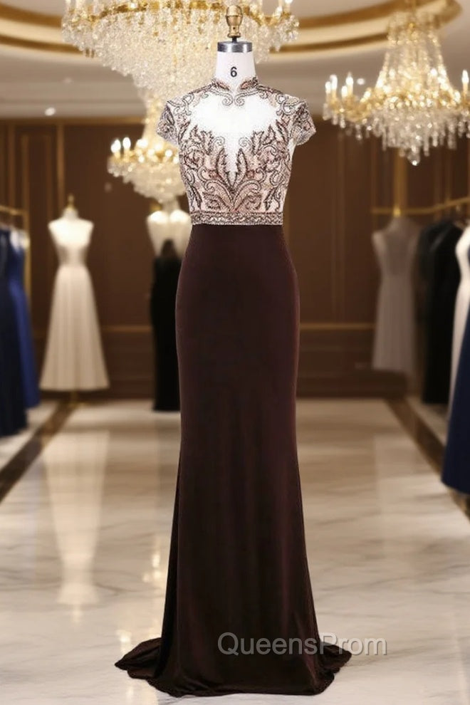 Fashion Mother of The Bride Dress New Arrival with High-Neck Crystal Beading Main image