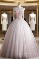 Fashion Pink Tulle Sequins Quinceanera Dress