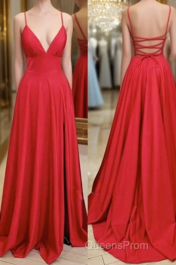 Red Simple Long Evening Prom Dress,Popular Evening Dress,Fashion Winter Formal Dress