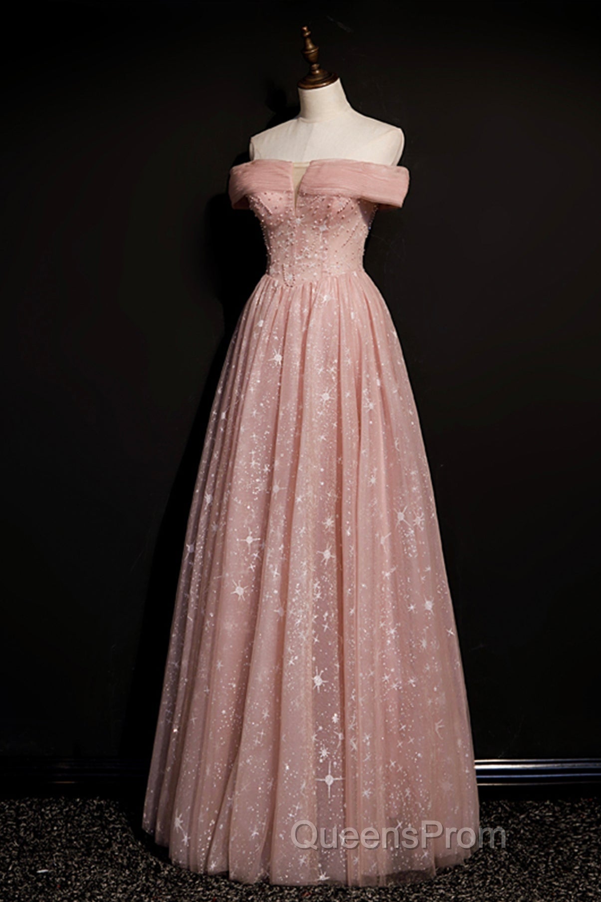 Cute tulle long A line Evening Prom Dress evening Dress Secondary image