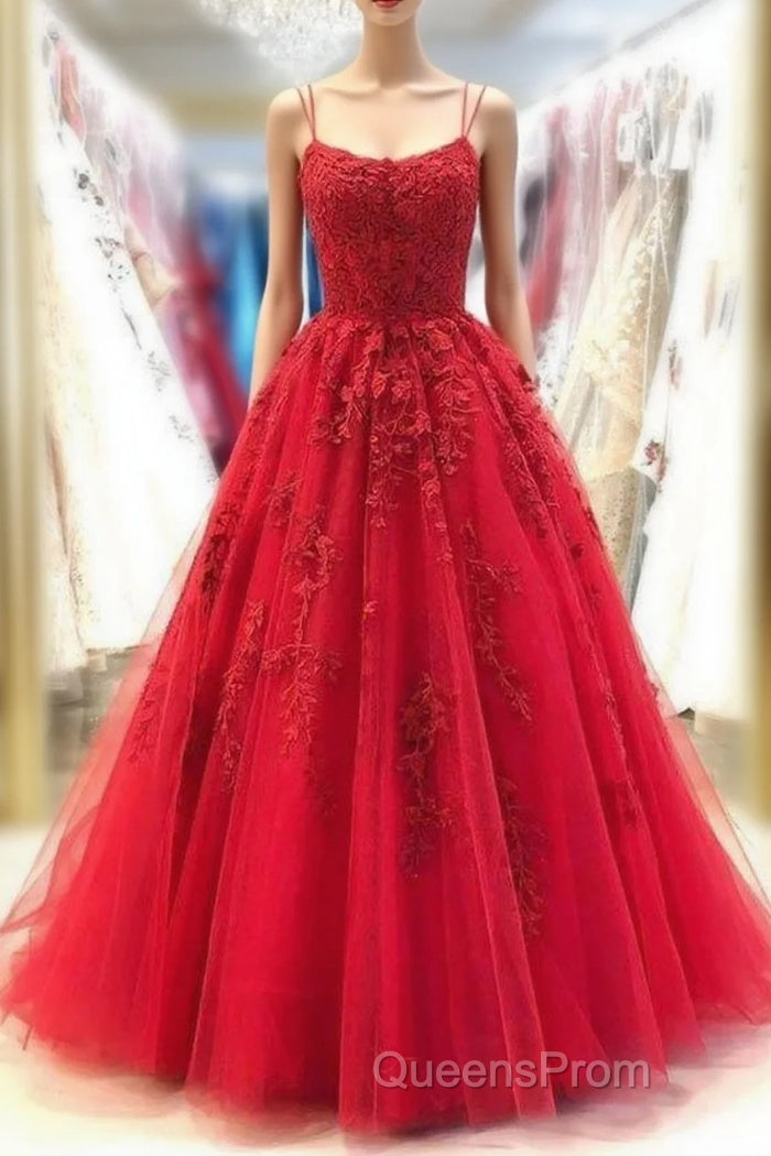Ball Gown Red Criss-cross Back Evening Prom Dress Main image