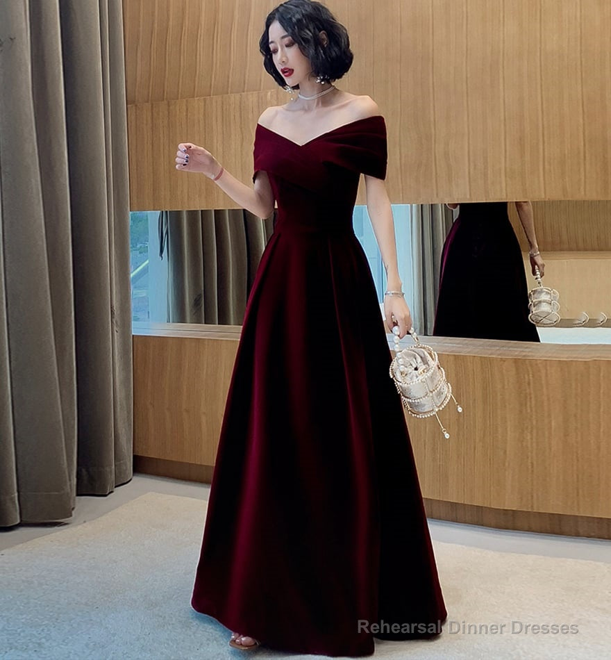 Elegant Velvet Long Prom Dress Evening Dress Secondary image