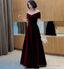 Elegant Velvet Long Prom Dress Evening Dress