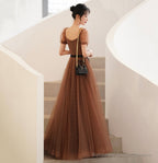 Cute Polka Dot Tulle Long Prom Dress Evening Dress