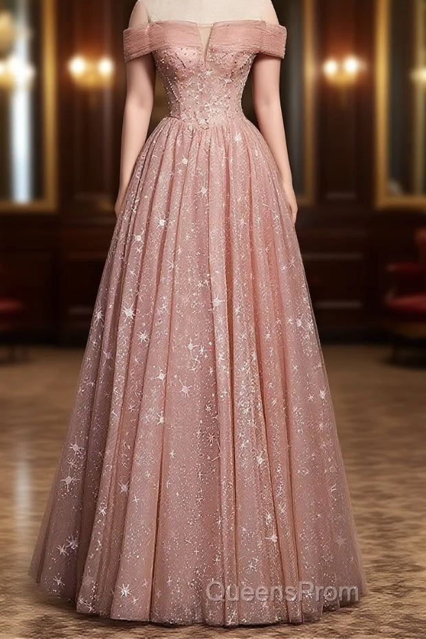 Cute tulle long A line Evening Prom Dress evening Dress Main image