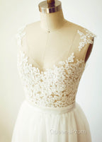 Floor-Length A-Line/Princess Sweetheart Wedding Dress