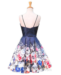 Floral Party Short Homecoming Dress
