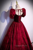 Evening Long Ballgown Evening Prom Dress with Floral Pattern