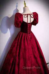 Evening Long Ballgown Evening Prom Dress with Floral Pattern