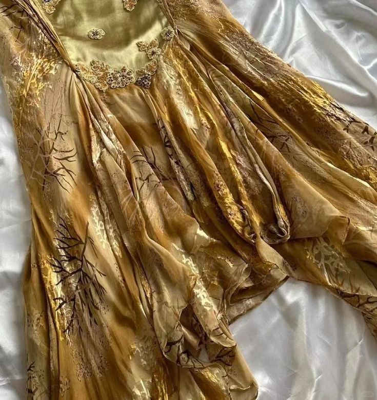 French Retro Gold Beaded Satin Irregular Skirt Classy Prom Dress