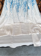 Fresh Printed A-Line Halter Neck Satin Long Classy Prom Dress