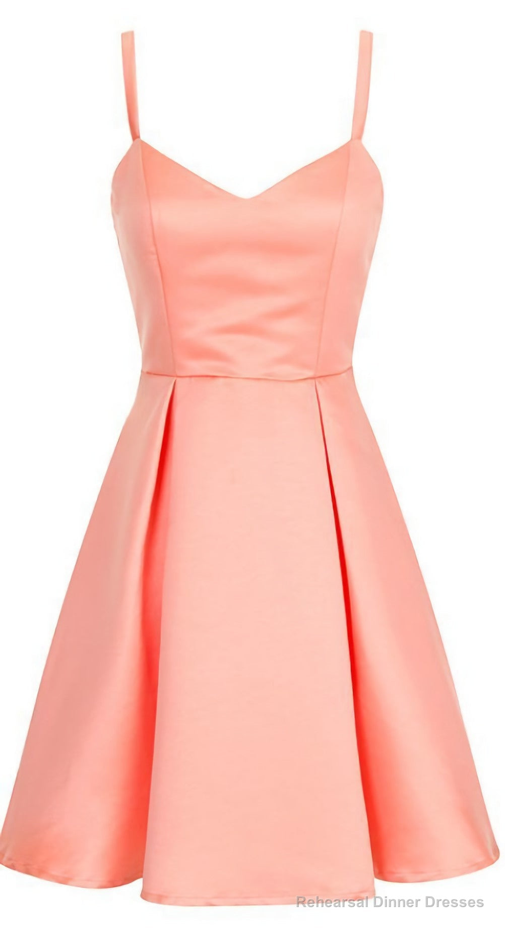 Short Satin Spaghetti Straps Women Homecoming Dresses Main image