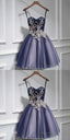 Cute tulle lace sweetheart neck short Prom Dresses