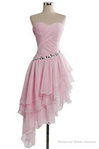 mismatched prom dress pink prom dress chiffon prom dress cheap prom dress party dresses Main image