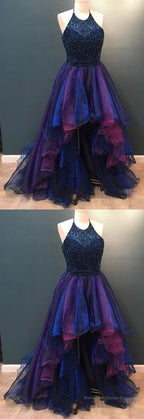 High Low Prom Dresses, Ombre Prom Dresses, Asymmetric Prom Dresses, Front Short Long Back Prom Dresses