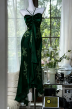 Green Beaded Exquisite Gorgeous Long Chiffon Classy Prom Dress Classy Evening Dress Party Dress
