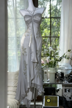 Green Beaded Exquisite Gorgeous Long Chiffon Classy Prom Dress Classy Evening Dress Party Dress