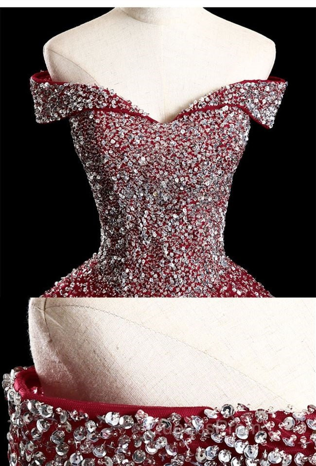 Glam Sequins Off the Shoulder Ball Gown Sweetheart Gowns, Quinceanera Dress Secondary image