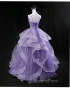 Glam Tulle Light Purple Long Evening Dress Ball Gown Sweet 16 Dress Evening Prom Dress shops