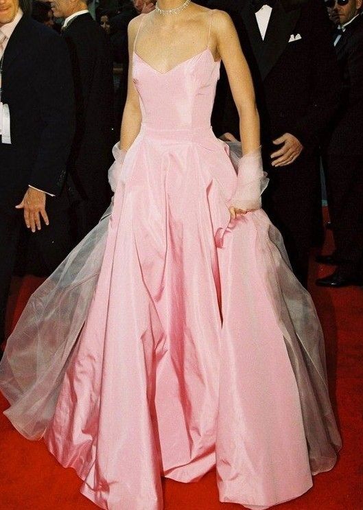 Glamorous A Line Straps Pink Long Classy Prom Dress Secondary image