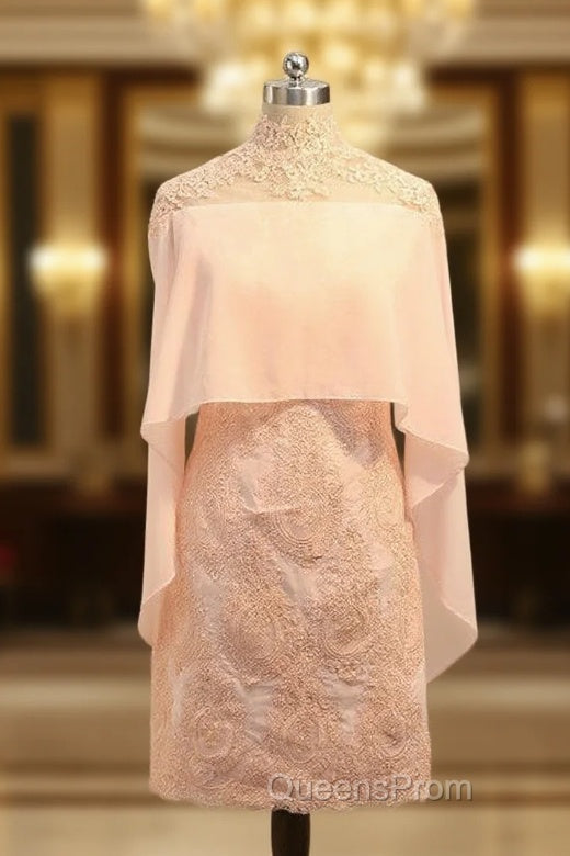 Glamorous Pink Mother Of The Bride Dress Sheath Chiffon Lace Main image