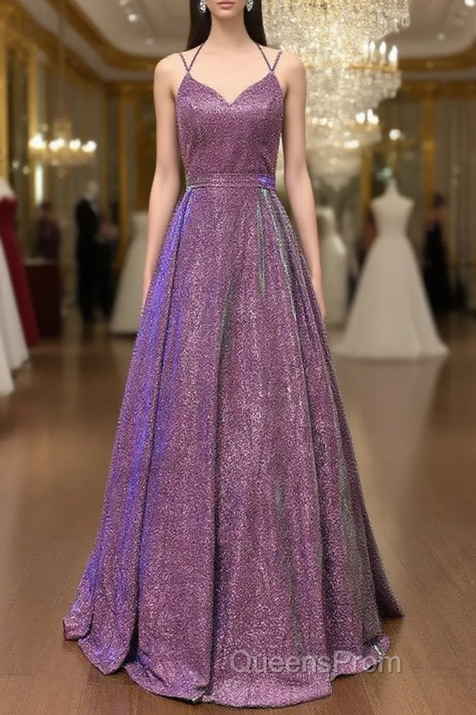 Glitter Ball Gown Evening Prom Dress Cross Back Main image