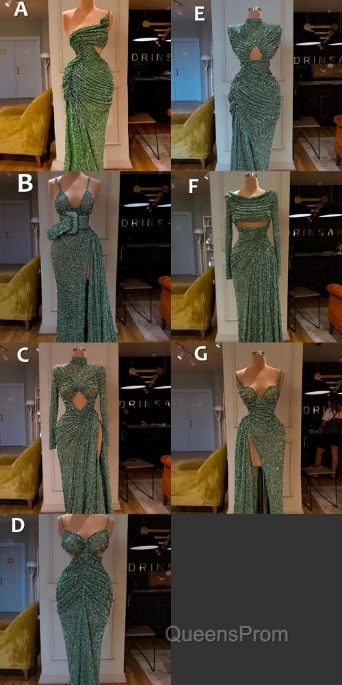 Glitter Off-the-Shoulder Slim Mermaid Evening Prom Party GownsSleeveless Mermaid Evening Gowns