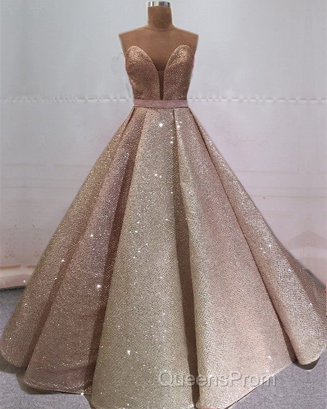Glitter Tulle Ball Gown Strapless Dress Secondary image