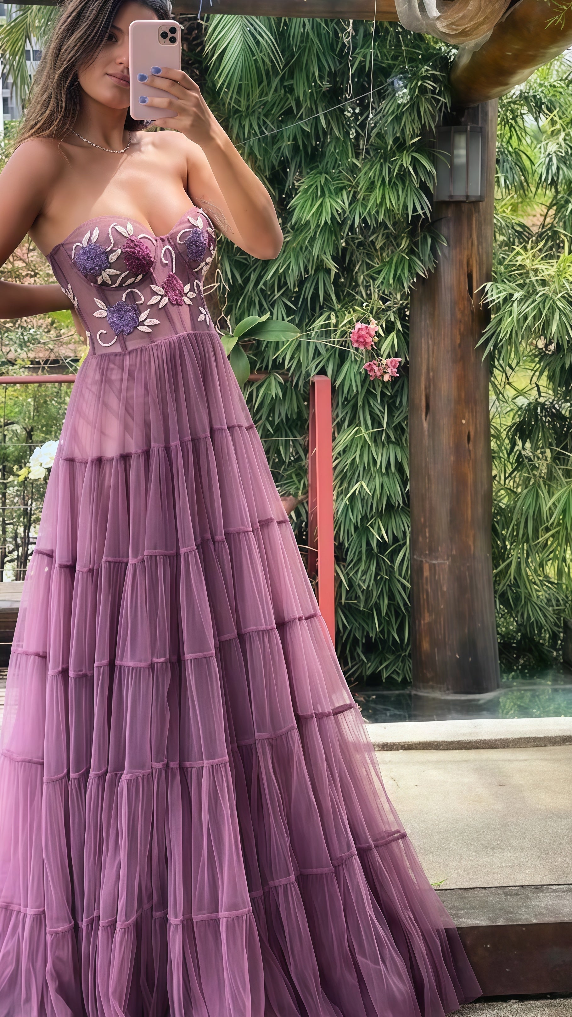 Gorgeous A Line Embroidery Classy Prom Dress, Lace Long Classy Prom Dress Classy Beads Classy Evening Dress Secondary image