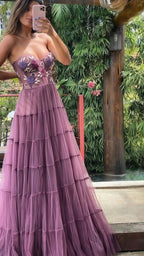 Gorgeous A Line Embroidery Classy Prom Dress, Lace Long Classy Prom Dress Classy Beads Classy Evening Dress