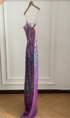 Gorgeous And Dazzling Backless Sequined Long Classy Prom Dress