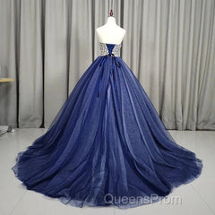 Gorgeous Blue Ball Gown Sweet 16 Party Dress Handmade Formal Gown Off Shoulder Evening Prom Dress