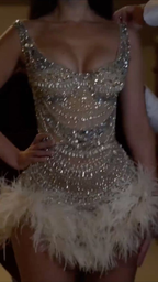 Gorgeous Champagne Sequin Beaded Sheath Cocktail Dress Classy Homecoming Dress